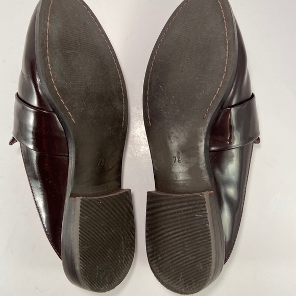 Madewell Burgandy Elin Backless Loafer slides - Picture 8 of 8
